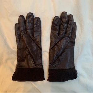 Fownes chocolate brown leather gloves